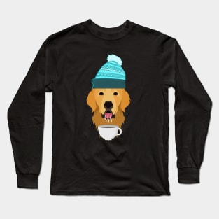 Hygge Golden Retirever Coffee cup shirt Long Sleeve T-Shirt